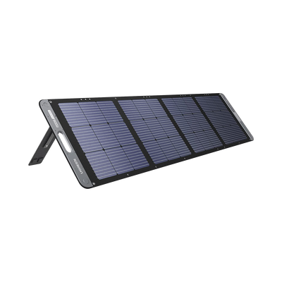 Panel Solar Plegable 200W / Recomendado para el Power Station Portable de 1200W UGREEN / Alta Eficiencia de Conversión / Alineación Inteligente de la Luz Solar / Resistente Al Agua y Duradero / Incluye Cable XT60 Macho a Macho 2m.