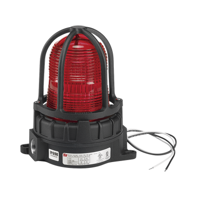 Luz de advertencia LED para ubicaciónes peligrosas, montaje para superficies, 120/240Vca, rojo