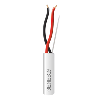 Bobina de 305 Metros de Cable 2 x 18 AWG / Riser / Blanco / Para aplicaciones en Alarmas de intrusión, Control de acceso, Interfonos, TV porteros, Automatizacion, Audio y Voceo.