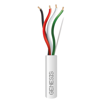 Bobina de 152 Metros / Cable de Cobre / 4 x 18 AWG / Riser / Para Interior / Color Blanco / Para Aplicaciones de Alarmas de Intrusión/Control de Acceso/ Automatización / Interfonos y Tv Porteros