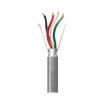 Carrete de 305 Metros / Cable 4 x 18 AWG / Color Gris / Blindado / Riser / Aplicaciones de Audio Control de Acceso y Automatización