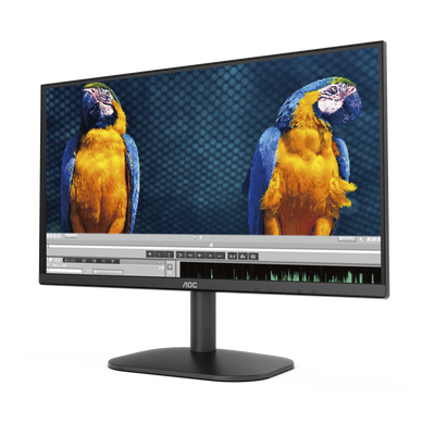 Monitor LED de 23.8" VESA, Resolución 1920 x 1080 Pixeles, Entradas de Video VGA/HDMI. Panel VA LCD Backlight LED. Ultra Delgado