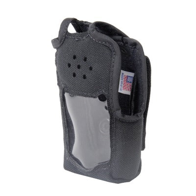 Funda de Nylon, lazo-cinto, capuchón con broches / botones y visor  frontal para IC-F50/F50V, IC-F60/F60V.