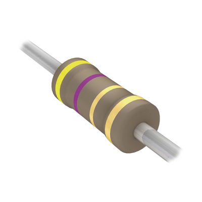 Resistencia Axial de Película de Carbón de 4.7 Ohm, 1/4 Watt, 5%