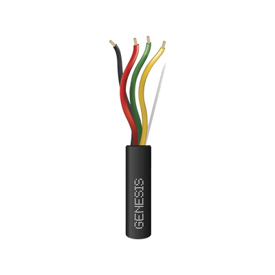 Carrete de Cable de 305m / 4 x 14 AWG / Cable DIRECT BURIAL / Color Negro / Para uso en Intemperie / Uso en Aplicaciones en Sistemas de Detección de Incendio y Sistemas de Evacuación