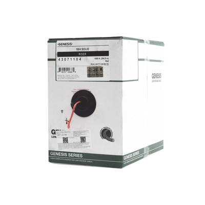 Bobina de 305 Metros de Alambre / 4 x 18 AWG / Tipo FPLR-CL3R / Resistente al Fuego / Color Rojo / Para Sistemas Contra Incendio o Sistemas de Evacuación
