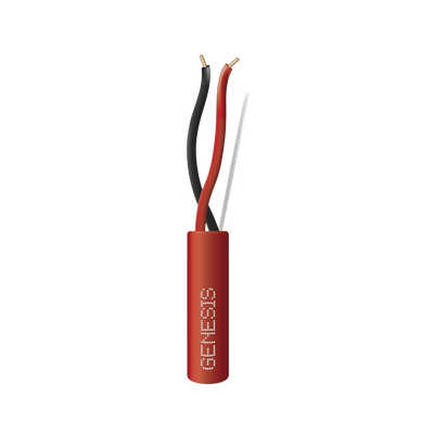 Carrete de Alambre 305 Metros / 2 x 16 AWG / Color Rojo / Tipo FPLR, CL3R, (UL) FT4 / Para Aplicaciones en Sistemas de Detección de Incendio y Sistemas de Evacuación.