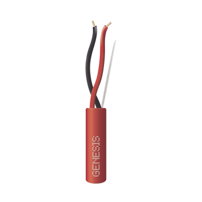 Bobina de 305 Metros / Alambre de Cobre / 2 x 16 AWG / Tipo FPLP, CL3P, FT6 Plenum / Color Rojo / Para Aplicaciones en Sistemas de Detección de Incendio y Sistemas de Evacuación