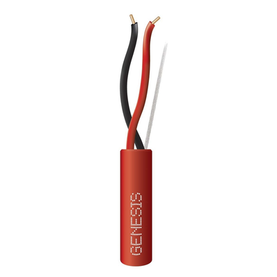 Carrete de 305 Metros de Alambre / 2 x 14 AWG / Plenum / Tipo FPLP / Color Rojo / Para Aplicaciones en Sistemas de Detección de Incendio y Sistemas de Evacuación.