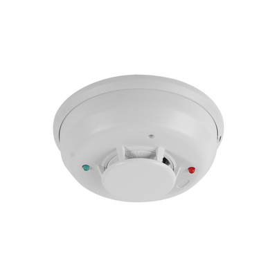 Detector Fotoeléctrico de Humo de 4 Hilos con Sensor de Temperatura Aislado, Sirena Interconstruida y Relevador, Serie i3