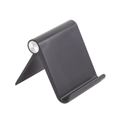 Soporte de Escritorio para Teléfono Celular / Ajustable de 0° a 100° / Goma Antiarañazos / Antideslizante / Amplia Compatibilidad con dispositivos de 4'' a 7.9'' / Plegable / ABS / Color Negro