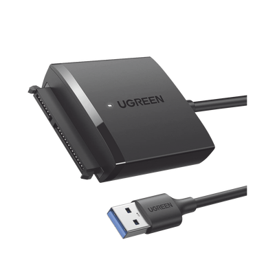 Adaptador USB 3.0 a SATA III / Compatible con Disco Duro HDD y SSD de 2.5" y 3.5" de hasta 12 TB/ Velocidad USB 3.0 de hasta 5 Gbps / Alta Velocidad con UASP & TRIM / Cable de 50 cm