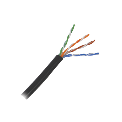 5 metros de cable Cat5e con gel para exterior, color Negro, para aplicaciones en sistemas de redes de datos y cableado estructurado.Uso intemperie.