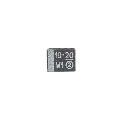 Capacitor de Tantalio SMD, 10 uFd, 20 Volt.