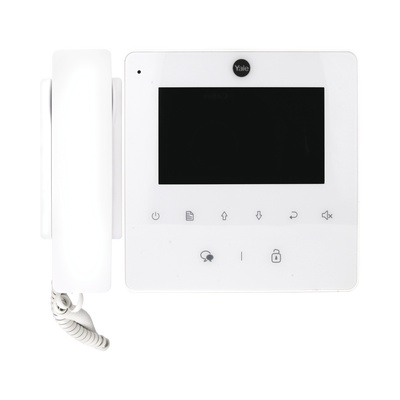 Monitor con teléfono blanco YDV4702 para tvportero 80126