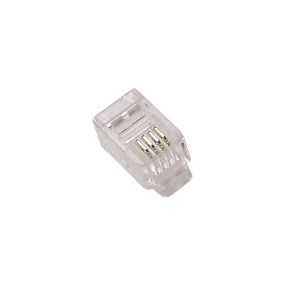 Conector Plug Modular para cable telefónico RJ11 6p4c