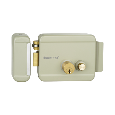 Cerradura Eléctrica con Botón de Salida / Incluye Llave / Exterior / Izquierda