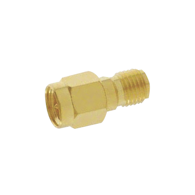 Adaptador en Línea, de Conector SMA Macho a SMA Hembra Inverso, Oro/ Oro/ Teflón.