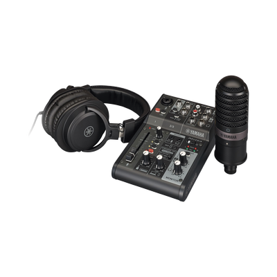 Paquete para live streaming | Mezclador de Streaming en Vivo de 3 canales | Micrófono de Condensador con Calidad de Estudio | Auriculares con Calidad de Estudio