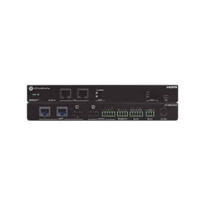 OMEGA 4K/UHD RECEVIER WITH DUAL HDBASET INPUTS ; HDMI INPUT AND HDMI OUTPUT