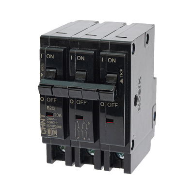 MCB - Interruptor Termomagnético Enchufable, Serie: B2Q, 3P, 15A, 240V (SKU:1002294)