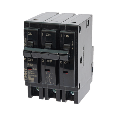 MCB - Interruptor Termomagnético Enchufable, Serie: B2Q, 3P, 40A, 240V (SKU:1002299)