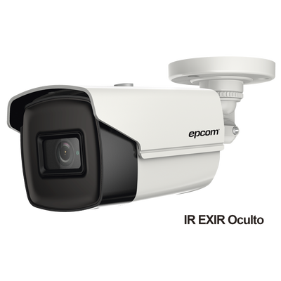 Bala TURBOHD 4K (8 Megapixeles) / Gran Angular 102º / Lente 2.8 mm / Exterior IP67 / IR EXIR 60 mts / dWDR