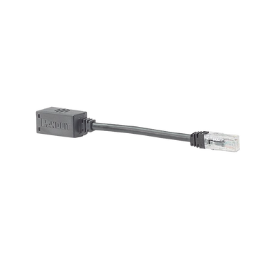 Adaptador Para Desconexión Accidental Segura, Jack a Plug Categoría 6A, UTP, CM, 20.3 cm de Longitud, Color Negro