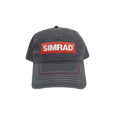 Gorra color gris con logo simrad