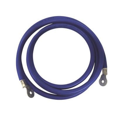 Cable para Baterías,  2.2 m Azul Calibre 2 AWG con Terminales de Ojo en Ambos Extremos