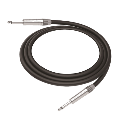Cable de Audio | Plug 1/4 in a Plug 1/4 in Mono | Carcasa Cromada | Conectores Seetronic | Ideal para Instrumentos | Longitud 3m