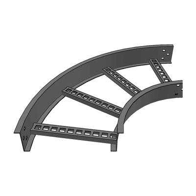 Curva Horizontal de Aluminio de 90° Perfil Z / Peralte 3 1/4" / Ancho 12" / Radio 8" / Incluye Tornillería