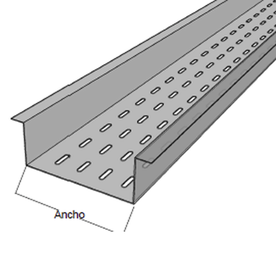Fondo Perforado Perfil Z ancho de 4" x 9" material Aluminio, incluye tornillería