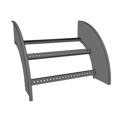 Curva Vertical Exterior de Aluminio de 90° Perfil Z / Peralte 3 1/4" / Ancho 12" / Radio 8" / Incluye Tornillería