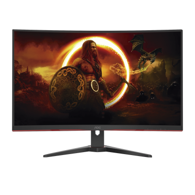 Monitor Curvo 32" WIDESCREEN GAMING W-LED VA, Resolución 2560 x 1440p 165Hz, con Entradas de Video HDMI / DISPLAYPORT .  Bisel Ultra Delgado. Soporta VESA