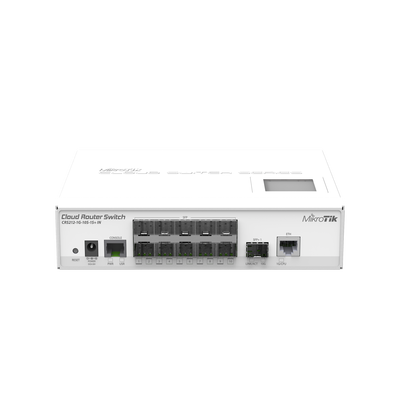 (CRS212-1G-10S-1S+IN) Cloud Router Switch Capa 3, 10 Puertos SFP, 1 SFP+ (Escritorio)