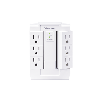 Multicontacto Con Supresor de Picos de Tecnología MOV y Filtro de Ruido EMI/RFI de 6 Tomas NEMA 5-15R de 900 Joules