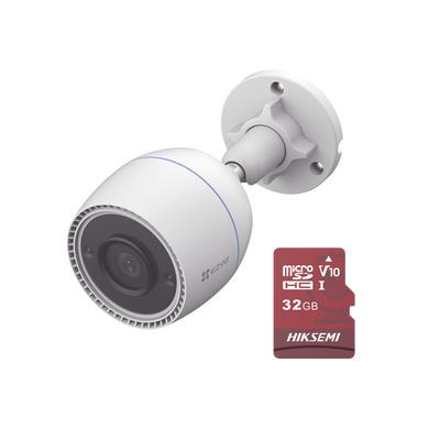 Kit de Camara WiFi y Memoria MicroSD, Incluye 1 Pieza CS-C3TN y 1 Pieza HS-TF-E1/32G / Detección de Movimiento / Notificación Push /  micrófono integrado