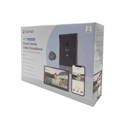 Videoportero IP Conexión a 2 Hilos / Con Monitor Wi-Fi para Interior / Frente de Calle IP65 Uso En Exterior Debe Tener Protección / Cámara 3 Megapíxel / Llamada a la App / Apertura remota / Soporta 2 Puertas / Ranura para Mic