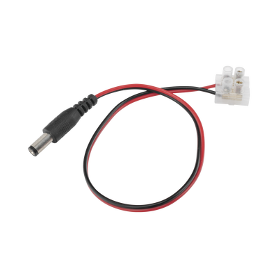 Cable de Alimentación con Conector Macho a Bloque de Terminal Atornillable / Calibre 18 AWG / Longitud  28.5 cm / Ideal para alimentacion de Cámaras.