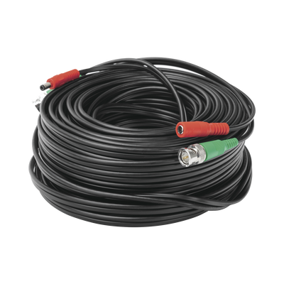 Cable coaxial ( BNC RG59 ) + Alimentación / SIAMÉS / 30 Metros / 100 % COBRE / Para Cámaras 4K  / Uso interior y exterior