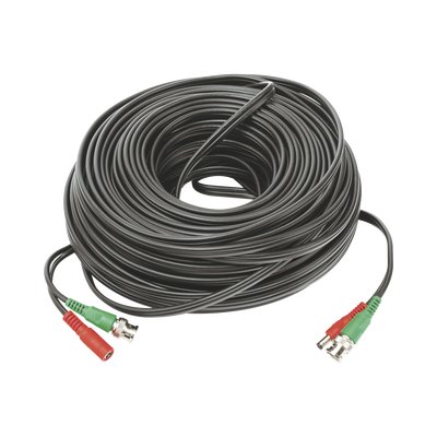 Cable coaxial ( BNC RG59 ) + Alimentación / SIAMÉS / 40 Metros / 100 % COBRE / Para Cámaras 4K  / Uso interior y exterior