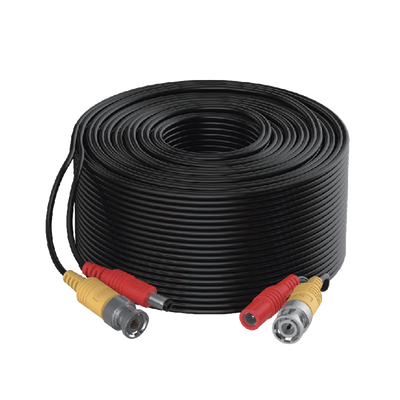 Cable Coaxial Siames (Mini RG59) + Alimentación / 10 Metros de Distancia / CCA / Soporta 1080p (2 Megapixel) hasta 4K (8 Megapixel) / Uso Interior y Exterior
