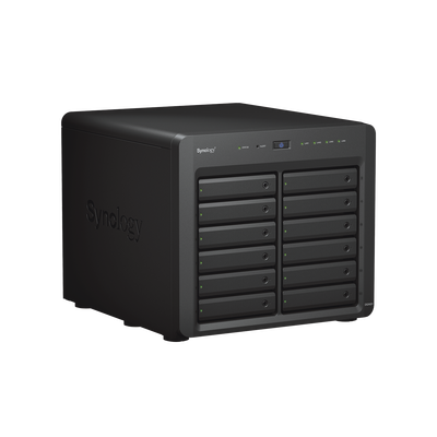 NAS Synology DiskStation DS2422+ | 12 Bahías | Expandible a 24 Bahías | Procesador AMD Ryzen Quad-Core | Hasta 32 GB DDR4 ECC | Caché NVMe SSD | Redes 10/25GbE | Compatible con Virtualización y Vigilancia.