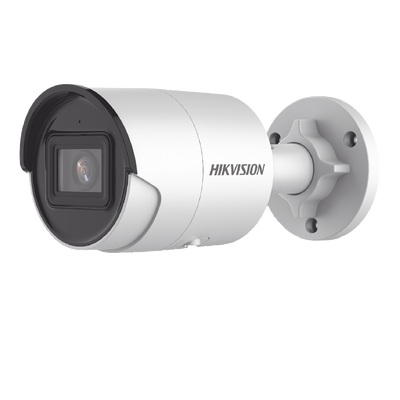 Bala IP 4 Megapixel / Lente 2.8 mm / 40 mts IR EXIR / Exterior IP67 / WDR 120 dB / PoE / Micrófono Integrado / ACUSENSE (Evita Falsas Alarmas) / Metal / MicroSD / ONVIF / ACUSEARCH