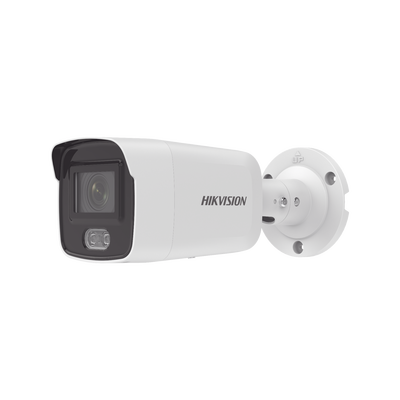 Bullet IP 4 Megapixel / Imagen a Color 24/7 / Lente 2.8 mm / Luz Blanca 40 mts / Micrófono Integrado / WDR 130 dB / Exterior IP67 / Captura Facial / Videoanaliticos (Filtro de Falsas Alarmas) / Metal / MicroSD