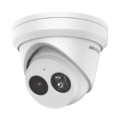 Turret IP 6 Megapixel / Lente 2.8 mm / 30 mts IR EXIR /Exterior IP66 / WDR 120 dB / PoE / ACUSENSE (Evita Falsas Alarmas) / Micrófono Integrado / Metal / MicroSD / ONVIF / ACUSEARCH