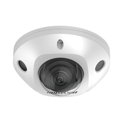 Mini Domo IP 4 Megapixel / Lente 2.8 mm / Micrófono Integrado / 30 mts IR EXIR / Exterior IP67 / IK8 / WDR 120 dB / PoE / ACUSENSE (Evita Falsas Alarmas) / Entrada y Salida de Audio y Alarma / MicroSD / ONVIF / ACUSEARCH
