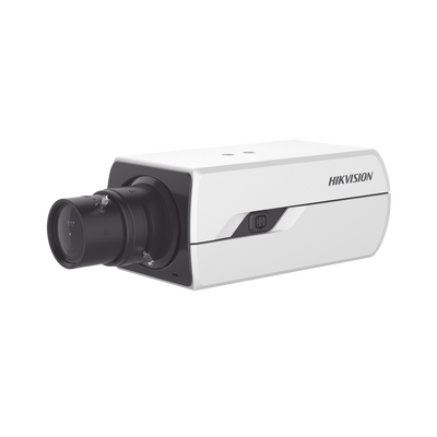 Camara Box IP 4 Megapixel / Serie PRO / DARKFIGHTER / PoE / 12 Vcc o 24 VCA / WDR 120 dB / ONVIF / RS-485 / BLC / Entrada y Salida de Audio y Alarmas (No Incluye Lente) / Micro SD