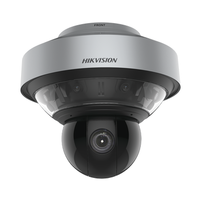 Domo PanoVu series / Vista Panorámica 180° / 4 Lentes de 4 Megapixel + PTZ 4 Megapixel de 40X Zoom / Posicionamiento 3D / IP66 / IK10 / WDR 120 dB / microSD